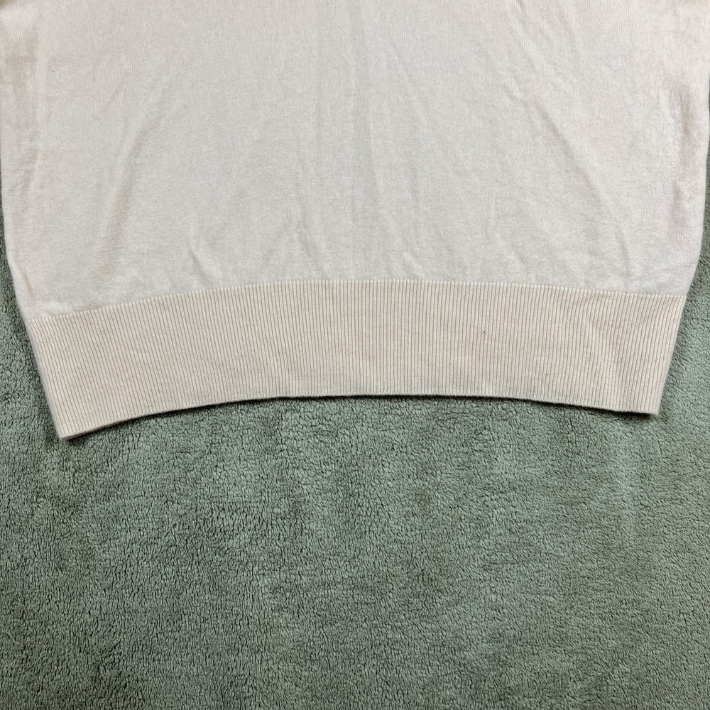 Zara 100% Wool Pullover Sweater Ivory Large/XL Holiday Quiet Lux Closet Staple - Picture 4 of 12
